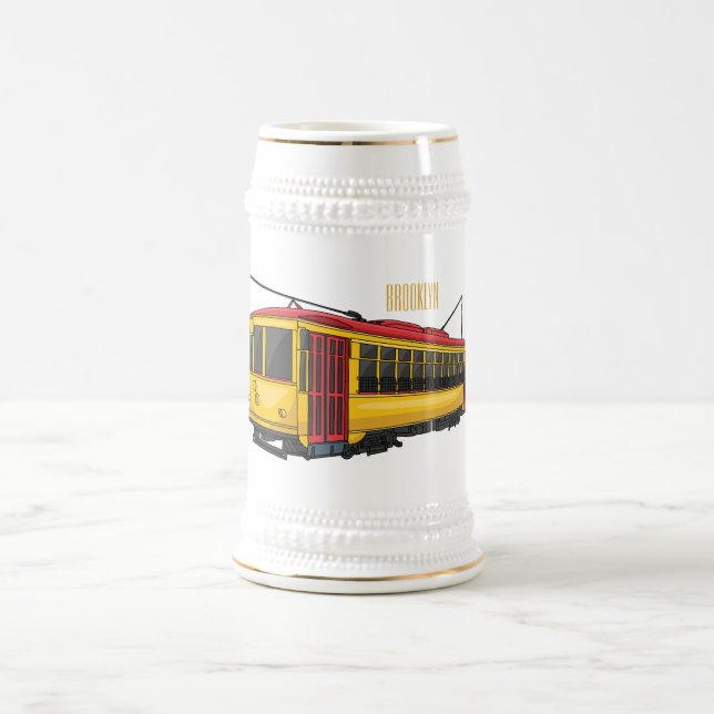 Jarra De Cerveza Ilustracion personalizado de carrito de Mata (Centro)