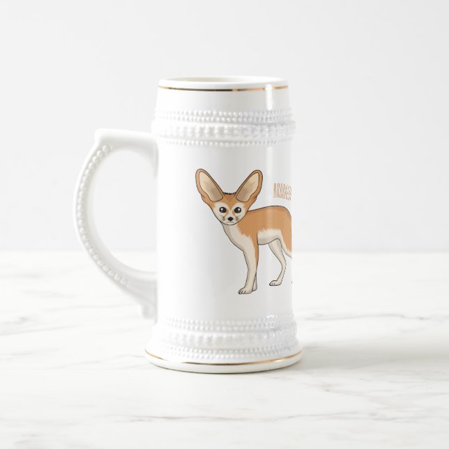 Jarra De Cerveza Ilustracion personalizado de Fennec fox (Izquierda)