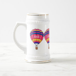 Jarra De Cerveza Ilustracion personalizado de globo aerostático