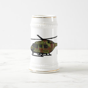 Jarra De Cerveza Ilustracion personalizado de helicópteros del ejér
