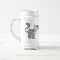 Ilustracion personalizado de leopardo de las nieve
