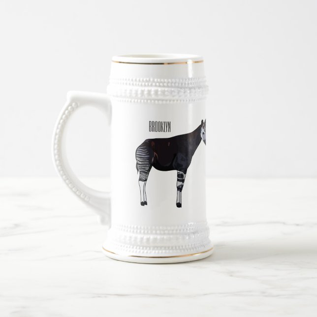 Jarra De Cerveza Ilustracion personalizado de Okapi (Izquierda)