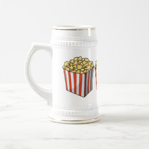 Jarra De Cerveza Ilustracion personalizado de palomitas