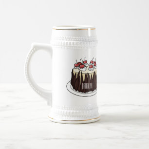 Jarra De Cerveza Ilustracion personalizado de pasteles de la Selva