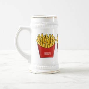 Jarra De Cerveza Ilustracion personalizado de patatas fritas