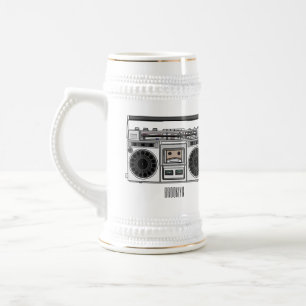Jarra De Cerveza Ilustracion personalizado de radio