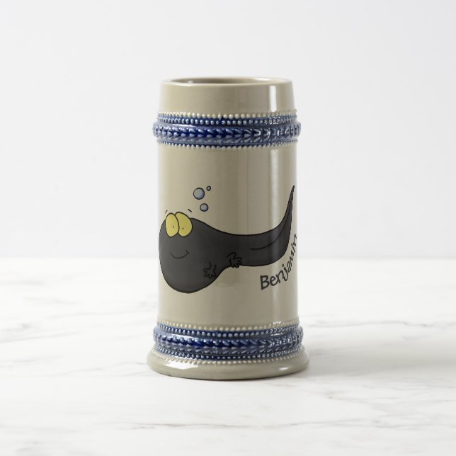 Jarra De Cerveza Ilustracion personalizado de renacuajo divertido (Centro)