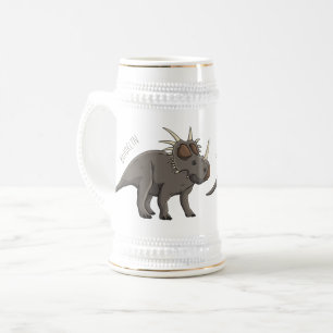 Jarra De Cerveza Ilustracion personalizado de Styracosaurus