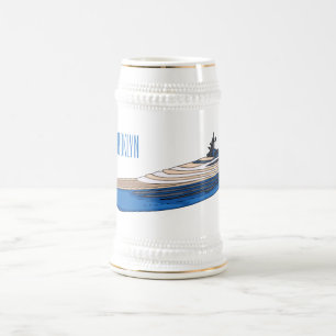 Jarra De Cerveza Ilustracion personalizado de yates