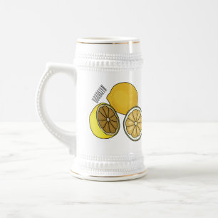 Jarra De Cerveza Ilustracion personalizado limón