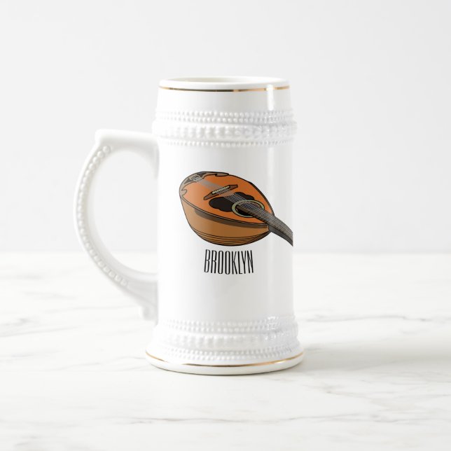 Jarra De Cerveza Ilustracion personalizado Mandolin (Izquierda)
