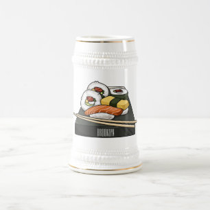 Jarra De Cerveza Ilustracion personalizado Sushi