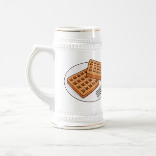 Jarra De Cerveza Ilustracion Waffle personalizado