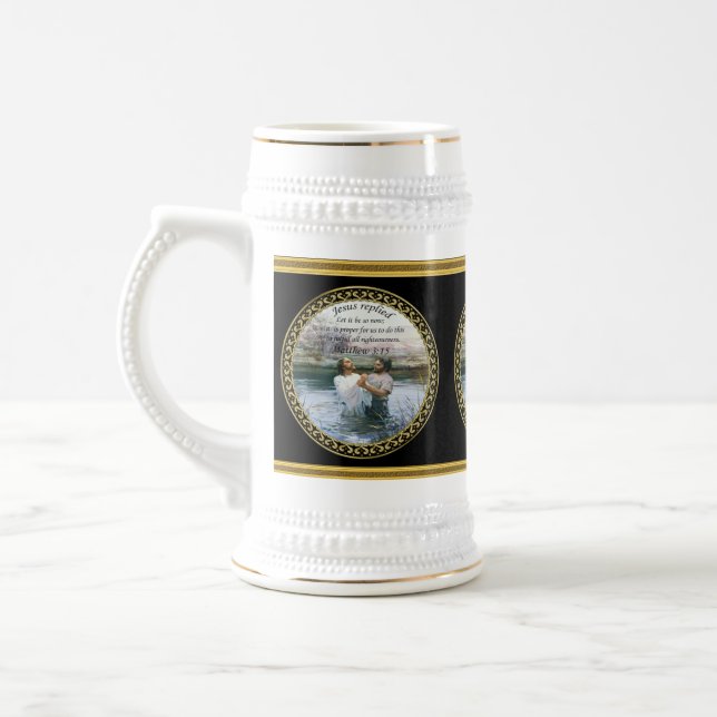 Jarra De Cerveza Imagen dos del Bautismo de Jesucristo (Izquierda)