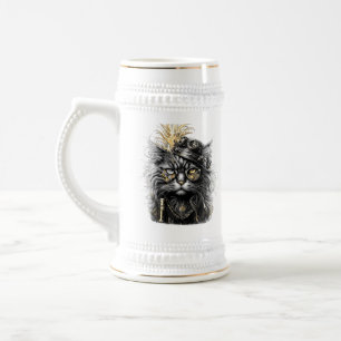 Jarra De Cerveza Impresionante gato steampunk 