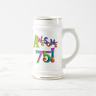 Jarra De Cerveza Impresionantes camisetas y regalos de 75 cumpleaño