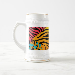 Jarra De Cerveza Impresiones eclécticas en animales - Diseño Stein