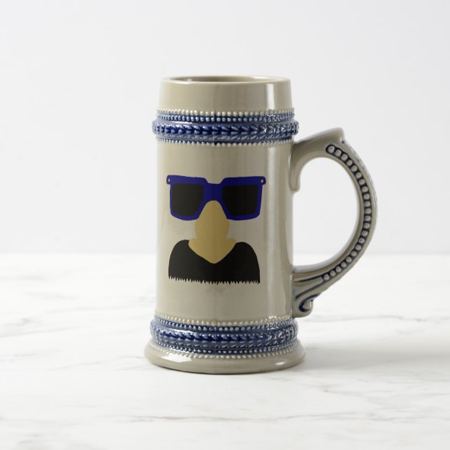 Jarra De Cerveza Incognito Mustache & Glasses Stein (Derecha)