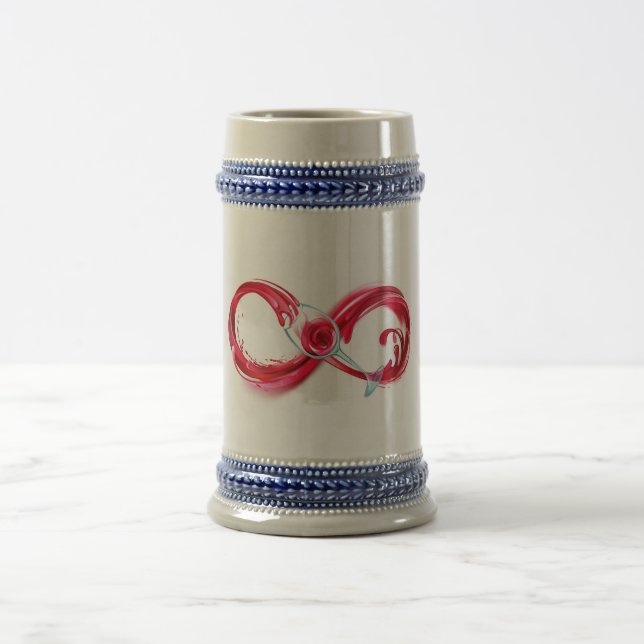 Jarra De Cerveza Infinito con vino Rojo (Centro)