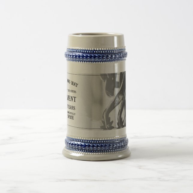 Jarra De Cerveza Invitación de jubilación con espoletas viejas (Centro)