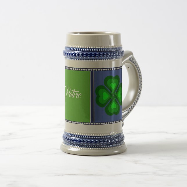 Jarra De Cerveza Irlanda, Irlanda, shamrock, trébol de 4 hojas, añá (Anverso derecho)