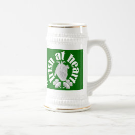 Jarra De Cerveza Irlandés en el corazón
