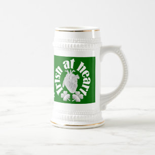 Jarra De Cerveza Irlandés en el corazón