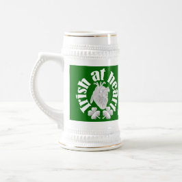 Jarra De Cerveza Irlandés en el corazón