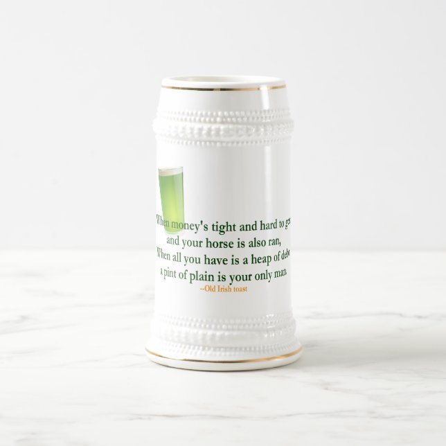 Jarra De Cerveza Irlandés que bebe diciendo 2 - Stein/taza (Centro)