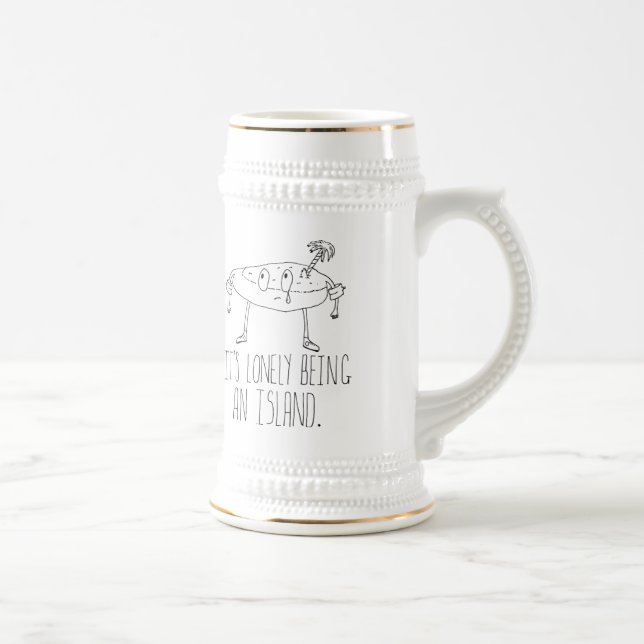 Jarra De Cerveza Isla del dibujo animado (Derecha)
