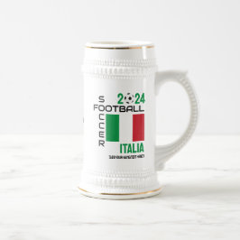 Jarra De Cerveza ITALIA ITALIA Football Custom Name 2024 Any Year