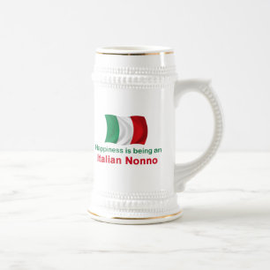 Jarra De Cerveza Italiano feliz Nonno