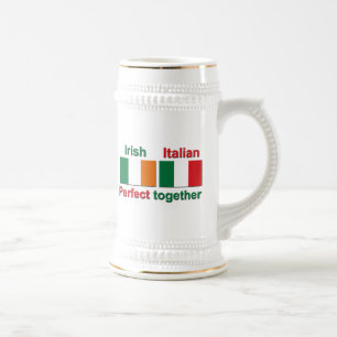 Jarra De Cerveza ¡Italiano irlandés - perfeccione junto!