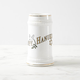 Jarra De Cerveza Jánuca feliz Stein