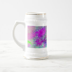Jarra De Cerveza JARDÍN DE LAS SOMBRAS PERDIDAS - violeta rosa púrp