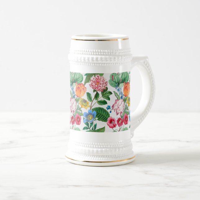 Jarra De Cerveza Jardín primavera (Anverso derecho)