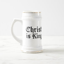 Jarra De Cerveza Jesucristo es Rey - estilo gótico grunge erosionad