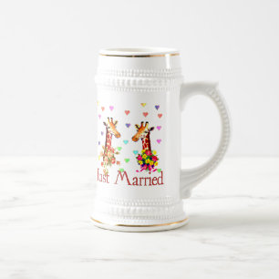 Jarra De Cerveza Jirafas de la boda
