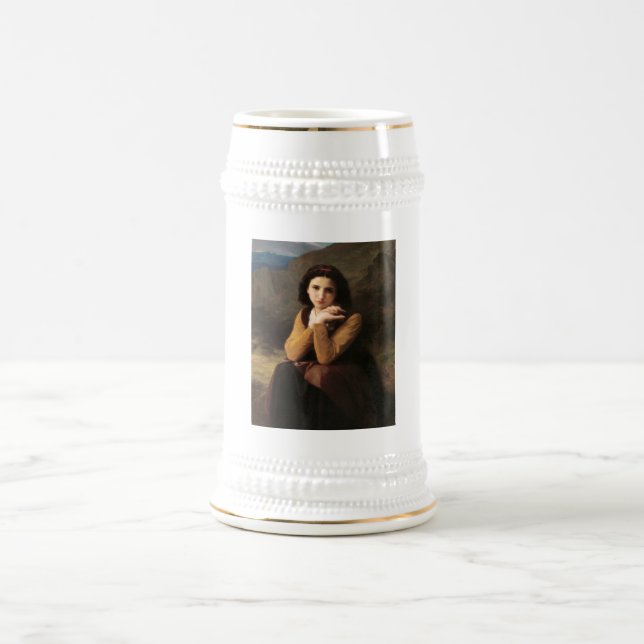 Jarra De Cerveza Joven muchacha de Bouguereau (Centro)