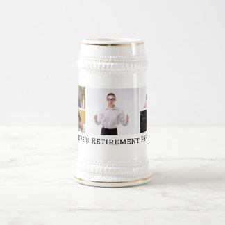 Jarra De Cerveza Jubilación personalizada de cinco Personalizados f