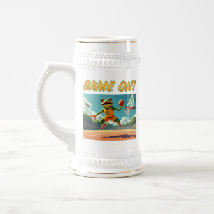 Jarra De Cerveza Juego en Basketball Frog mano derecha stein