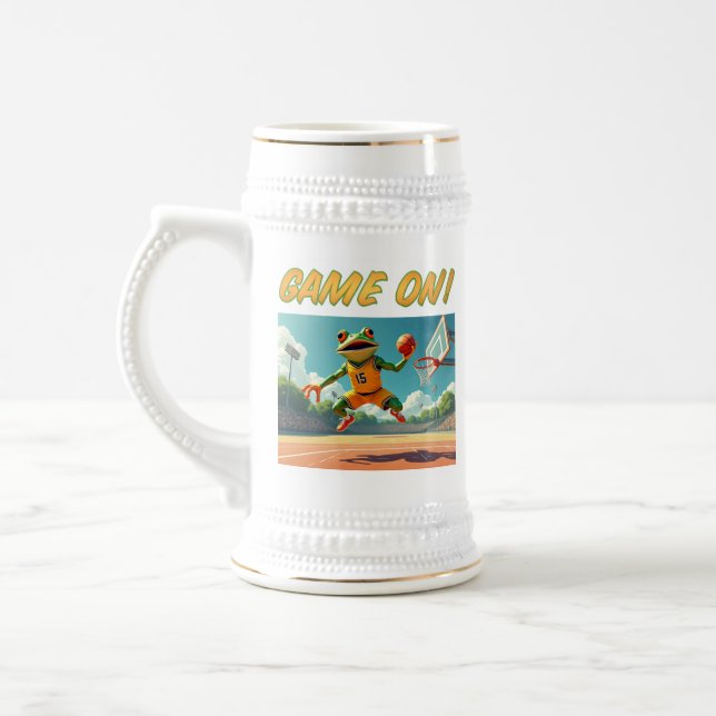 Jarra De Cerveza Juego en Basketball Frog stein dos lados (Izquierda)