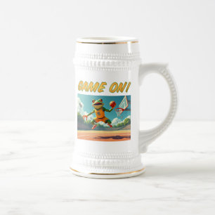 Jarra De Cerveza Juego en Basketball Frog tirador de mano izquierda