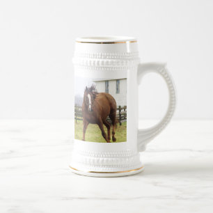 Jarra De Cerveza Jugando a caballo pura Mug