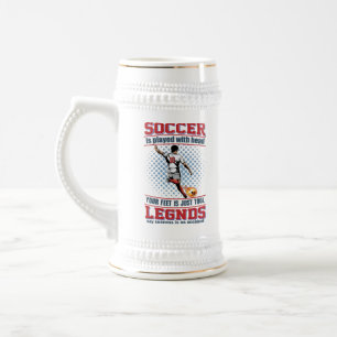 Jarra De Cerveza Jugué Fútbol Con Mi Cerveza Cabeza Stein