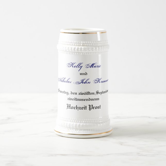 Jarra De Cerveza Kelly y Nick Stein (Centro)