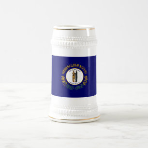 Jarra De Cerveza Kentucky: Commonwealth Bluegrass Bandera del estad