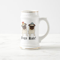 KIng y Queen Pug Mugs