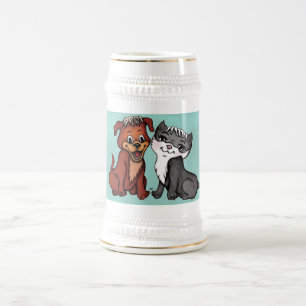 Jarra De Cerveza Kitty y Puppy