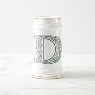 Jarra De Cerveza KRW - D - Stein con monograma céltico